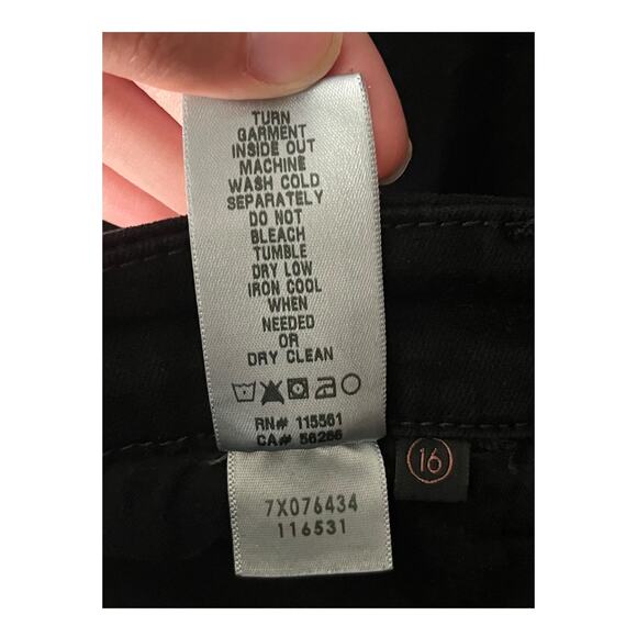 JEN7 by 7 For All Mankind jeans Ripped Slim Boyfriend black size 16 - Picture 6 of 6